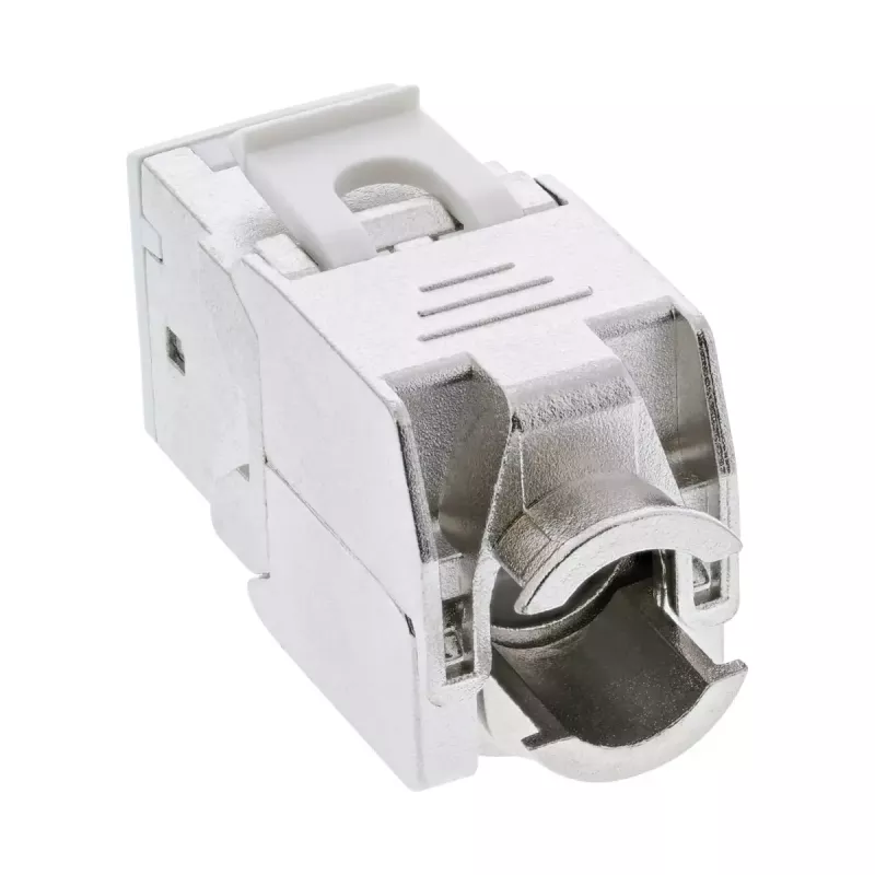 InLine Keystone RJ45 lizdas, ekranuotas, Cat.6A, baltas 8 vnt. pakuotė