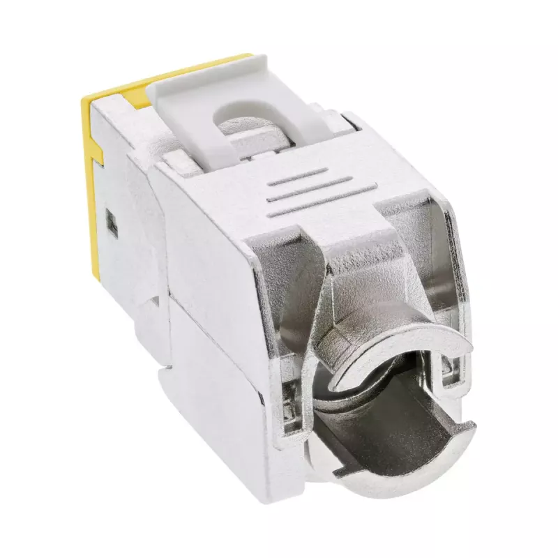 InLine Keystone RJ45 lizdas, ekranuotas, Cat.6A, geltonas, 8 vnt. pakuotė