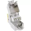 InLine Keystone RJ45 lizdas, ekranuotas, Cat.6A, geltonas, 8 vnt. pakuotė