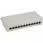 InLine Patch Panel Cat.6 12 prievadų stalas/siena montuojamas šviesiai pilkas RAL7035