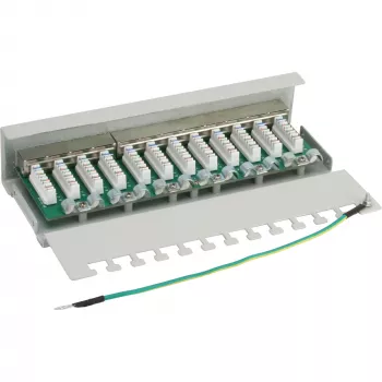 InLine Patch Panel Cat.6 12 prievadų stalas/siena montuojamas šviesiai pilkas RAL7035