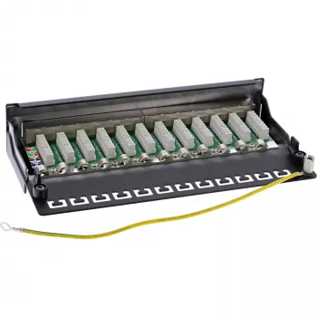 InLine Patch Panel Cat.6 12 prievadų, montuojamas ant sienos / stalo, juodas RAL9005