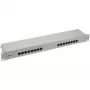 InLine Patch Panel Cat.6 16 prievadų 19 colių 1HE šviesiai pilka RAL7035
