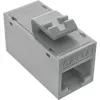 InLine Keystone RJ45 lizdas, neekranuotas, Cat.6A, pakuotėje 8 vnt., pilka