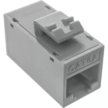 InLine Keystone RJ45 lizdas, neekranuotas, Cat.6A, pakuotėje 8 vnt., pilka