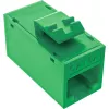 InLine Keystone RJ45 lizdas, neekranuotas, Cat.6A, pakuotėje 8 vnt., žalia