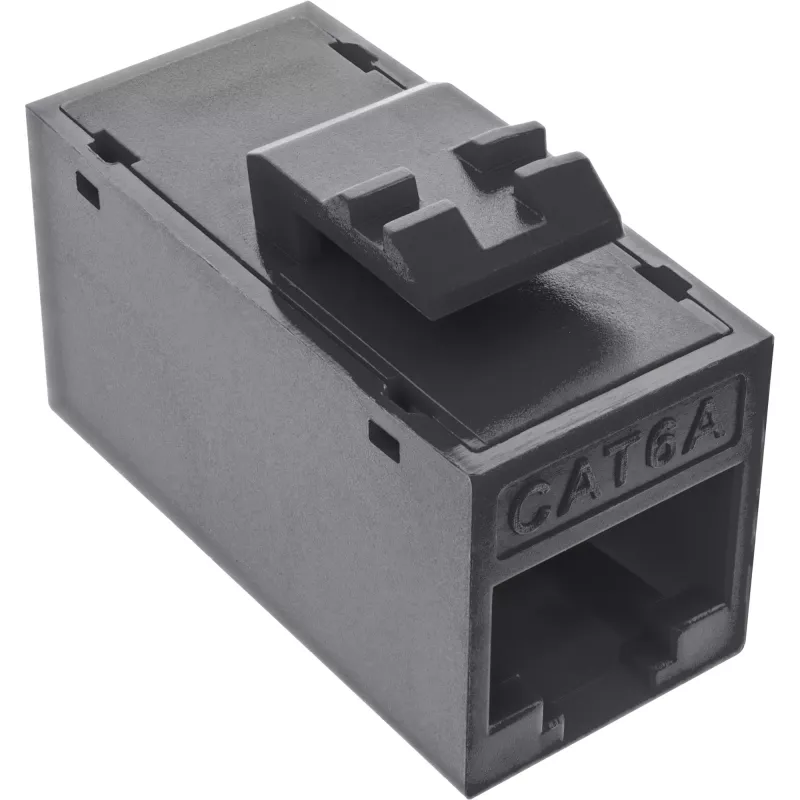 InLine Keystone RJ45 lizdas/kištukas, neekranuotas, Cat.6A, 8 vnt. pakuotė, juoda