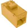 InLine Keystone RJ45 lizdas/kištukas, neekranuotas, Cat.6A, 8 vnt. pakuotė, geltona
