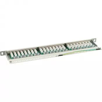 InLine Patch Panel Cat.6 24 prievadų 19 colių 0,5U šviesiai pilkas RAL7035
