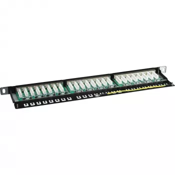 Patch Panel InLine Cat.6 76224B 24 prievadai 19 colių 0,5U juodas RAL9005