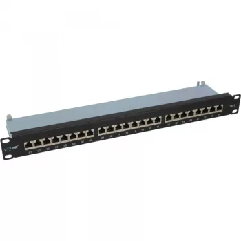 InLine Patch Panel Cat.6 24 port 19 colių 1HE juodas RAL9005