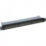 InLine Patch Panel Cat.6 24 port 19 colių 1HE juodas RAL9005