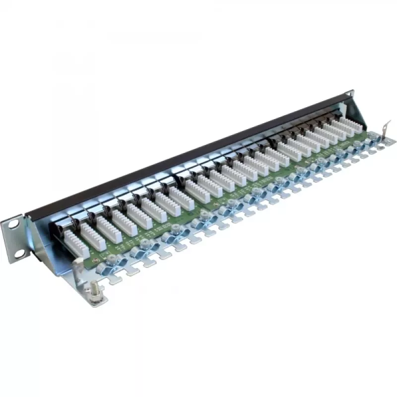 InLine Patch Panel Cat.6 24 port 19 colių 1HE juodas RAL9005