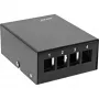 InLine Desktop Consolidation Point Box 4x Keystone RJ45, metalinis, juodas RAL9005