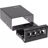 InLine Desktop Consolidation Point Box 4x Keystone RJ45, metalinis, juodas RAL9005