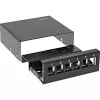 InLine Desktop Consolidation Point Box 6x Keystone RJ45, metalinis, juodas RAL9005
