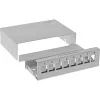 InLine Desktop Consolidation Point Box 8x Keystone RJ45, metalinis, RAL7035