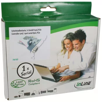 InLine sąsajos plokštė 1 prievadas serijinis 9 kontaktų PCIe, InLine, 76618D