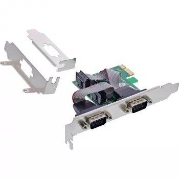 InLine sąsajos plokštė 2x Serial 9 kaiščių PCIe PCI-Express vyriška