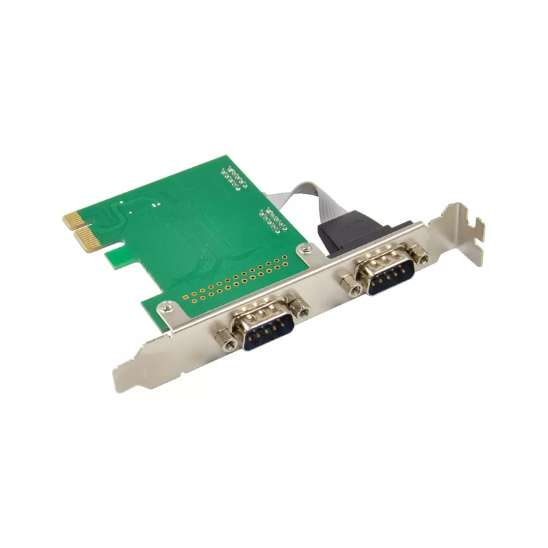 InLine sąsajos plokštė 2x Serial 9 kaiščių PCIe PCI-Express vyriška
