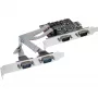 InLine 4 prievadų RS-232 PCIe sąsajos plokštė 9 kontaktų DB-9 76623C