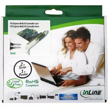 InLine PCIe sąsajos plokštė 1 prievadas lygiagretus 25 kontaktų + 2 prievadai nuoseklūs 9 kontaktų