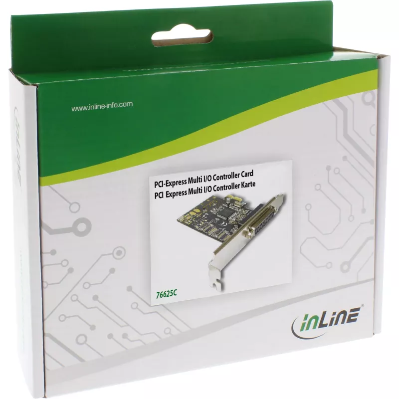 InLine Parallel Port sąsajos kortelė ECP + EPP + SPP valdiklis PCI-E