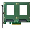 InLine 76660P Vidinė U.2 adapterio PCIe kortelė, vyriškoji jungtis, 4 Gbit/s, 3.3 V