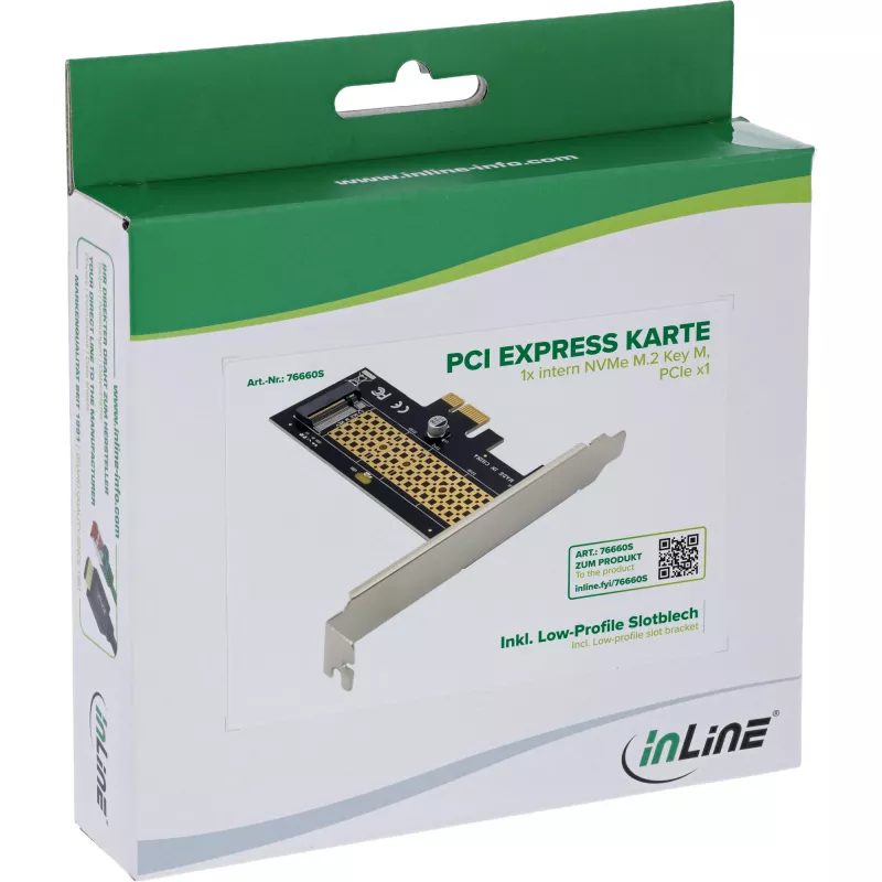 Vidinis M.2 adapteris InLine 76660S PCIe 1 Gbit/s 3,3 V