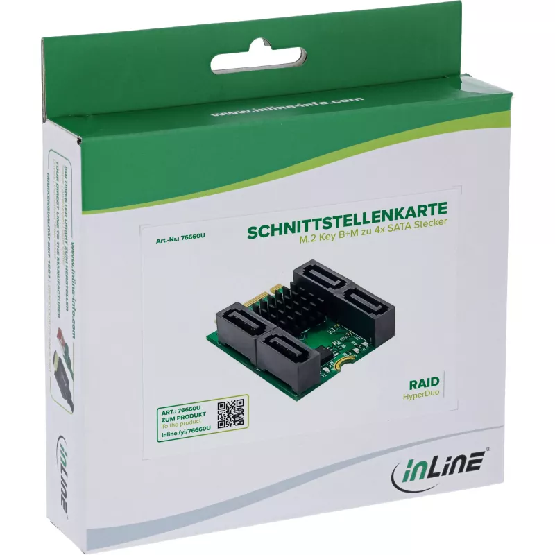 InLine 76660U Vidinis SATA sąsajos adapteris M.2 į SATA 6 Gbit/s