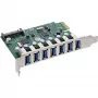 InLine USB-A 3.2 Gen.1 7 prievadų pagrindinis valdiklis PCIe, SATA maitinimas