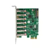 InLine USB-A 3.2 Gen.1 7 prievadų pagrindinis valdiklis PCIe, SATA maitinimas