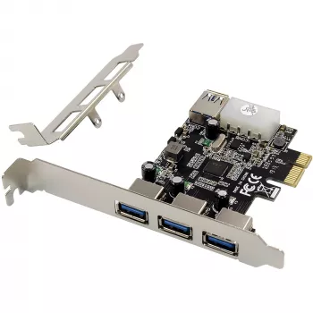 InLine 76662D PCIe kortelė su 3 išoriniais ir 1 vidiniu USB 3.2 Gen.1 prievadu