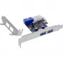 InLine 2+2 prievadų USB 3.2 Gen.1 pagrindinis valdiklis, PCIe, su SATA maitinimu ir žemo profilio kronšteinu