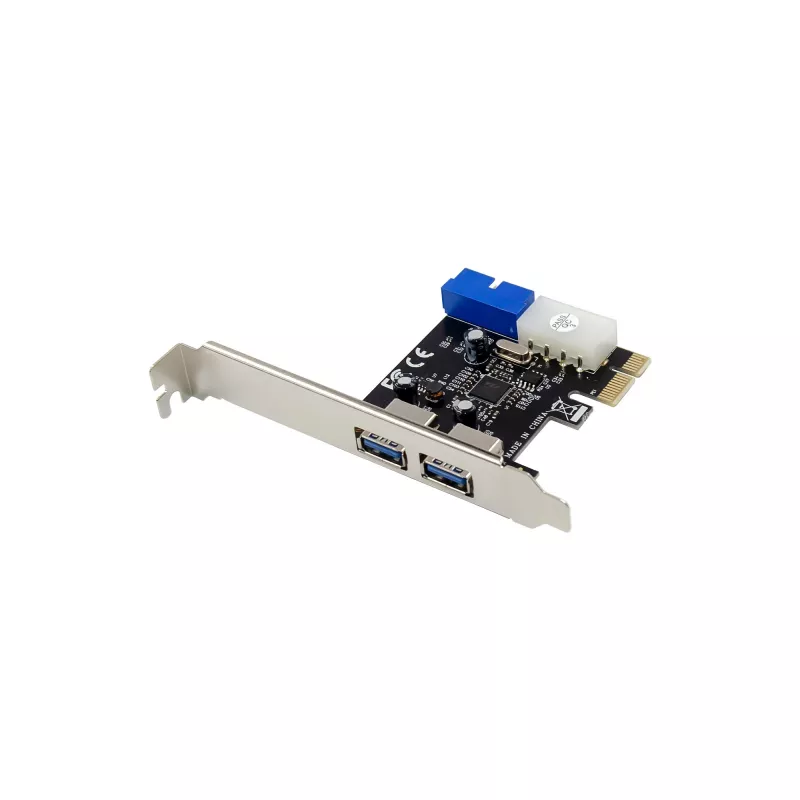 InLine 2+2 prievadų USB 3.2 Gen.1 pagrindinis valdiklis, PCIe, su SATA maitinimu ir žemo profilio kronšteinu