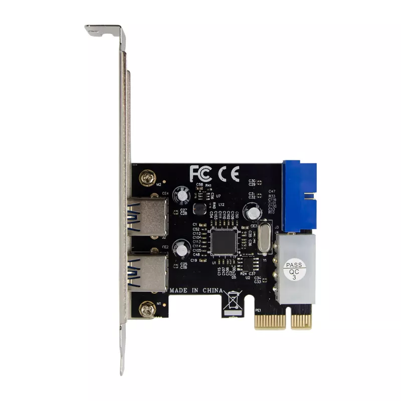 InLine 2+2 prievadų USB 3.2 Gen.1 pagrindinis valdiklis, PCIe, su SATA maitinimu ir žemo profilio kronšteinu