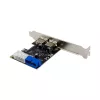 InLine 2+2 prievadų USB 3.2 Gen.1 pagrindinis valdiklis, PCIe, su SATA maitinimu ir žemo profilio kronšteinu