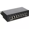 InLine Patch Panel Cat.6A 8 prievadų, stalo / sienos montavimui, juoda RAL9005