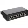InLine Patch Panel Cat.6A 8 prievadų, stalo / sienos montavimui, juoda RAL9005