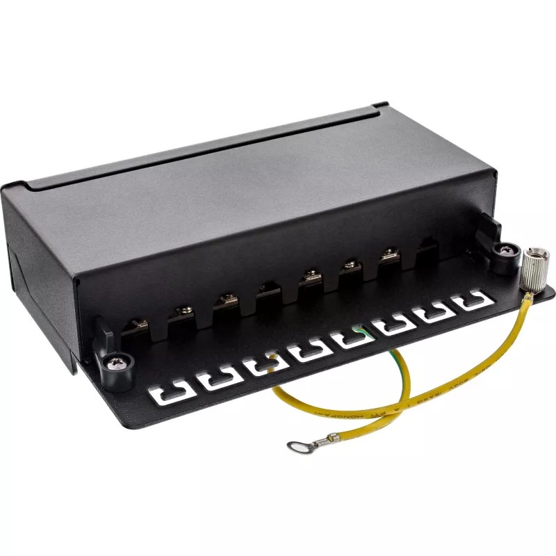 InLine Patch Panel Cat.6A 8 prievadų, stalo / sienos montavimui, juoda RAL9005