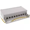 InLine Patch Panel Cat.6A stalinis / sieninis 8 prievadų šviesiai pilkas RAL7035