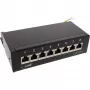 InLine Patch Panel Cat.6A 8 prievadų stalas / sieninis montavimas juodas RAL9005