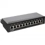 InLine Patch Panel Cat.6A stalinis / sieninis 12 prievadų juodas