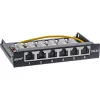 InLine Patch panel Cat.6A 0,5U 6 prievadų, stalo/sienos/stovo, juodas su dulkių apsauga