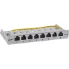 InLine Patch panel Cat.6A 0,5U 8 prievadų, stalas/siena/bėgelis, pilka, dulkių apsauga