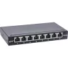 InLine Patch panel Cat.6A 0,5U 8 prievadų, stalo/sienos/bėgio montavimui, juodos spalvos, su dulkių apsauga