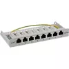InLine Patch panel Cat.6A 0,5U 8 prievadų, montavimui ant stalo/sienos, šviesiai pilka RAL7035