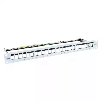 Blank Patch Panel InLine 76824A 19 inch Cat.6A 24 Port 1U šviesiai pilka