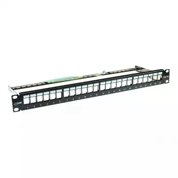 InLine Blank Patch Panel 76824B 19 colių Cat.6A 24 prievadų 1U juoda