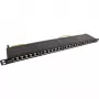 InLine Patch Panel 19 colių Cat.6A 24 prievadų 0,5U juodas RAL 9005